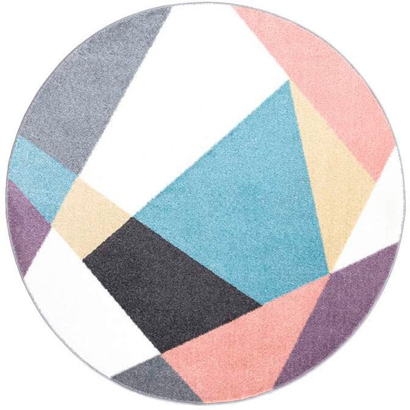 Carpet City Teppich »YOUNG915«, rund, 11 mm Höhe, Bunter Kinderteppich mit Geo-Muster