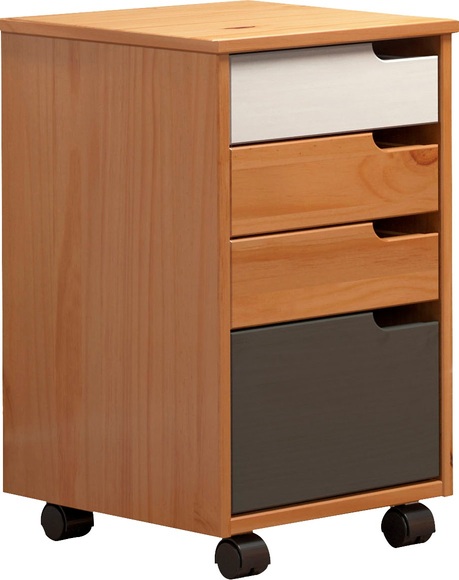INTER-FURN Rollcontainer »Mestre«, Korpus und Front aus massivem Kiefernholz