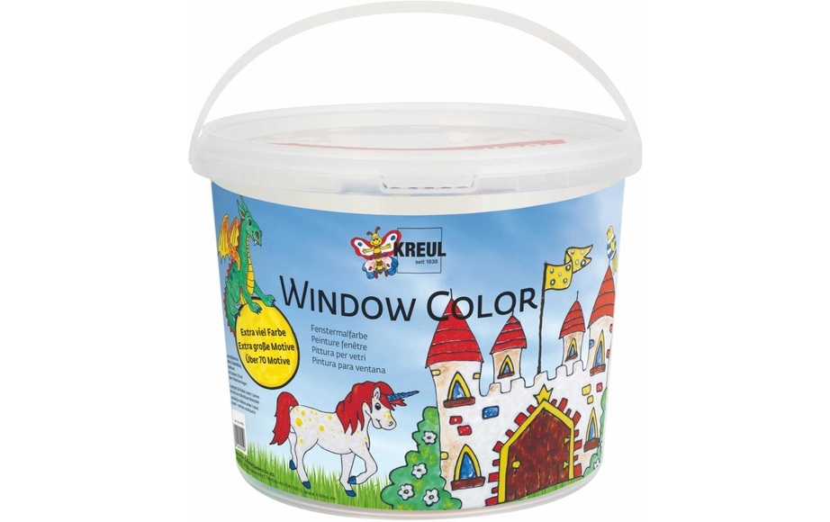 KREUL Fenstermalfarben-Set WINDOW COLOR BURG mit 6 Farben in bunt