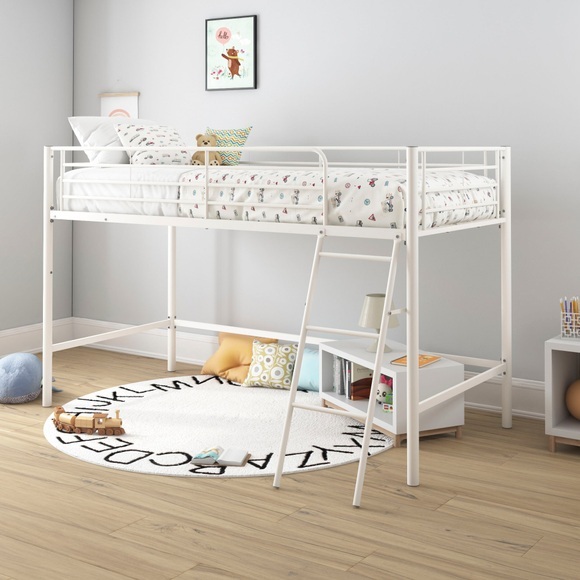 Lüttenhütt Hochbett »Nils«, mit Lattenrost und Leiter, Matratzengrösse 90x200 cm, Höhe 129 cm