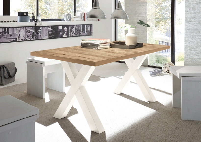 Mäusbacher Esstisch »Mister«, mit Auszug (160-210 cm), Gestell in X-Form