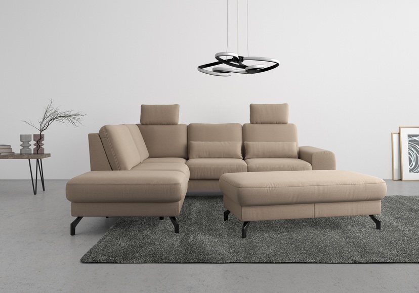 sit&more Ecksofa »Cinturo«, inklusive Sitztiefenverstellung und Federkern