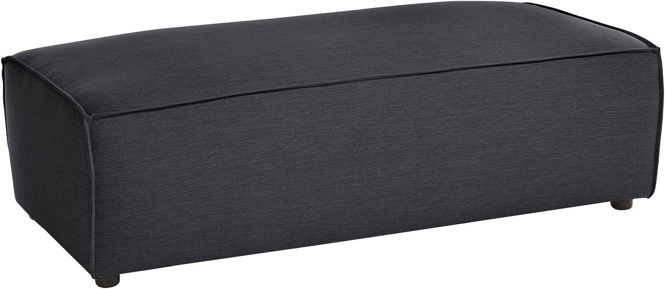 Home affaire Hocker »NEU: SHERWOOD XXL, Polsterhocker, Cord, Webstoff«, rechteckig, bequemer Sitzkomfort, 130/60/44 cm, Krokodilverbinder