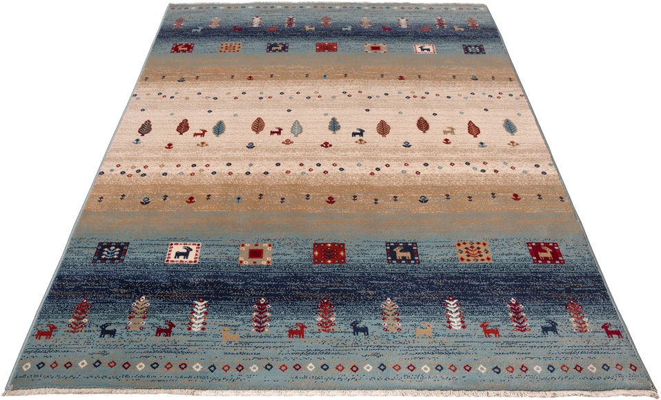 Home affaire Teppich »Mavie«, rechteckig, 10 mm Höhe, Berber-Optik, Wohnzimmer