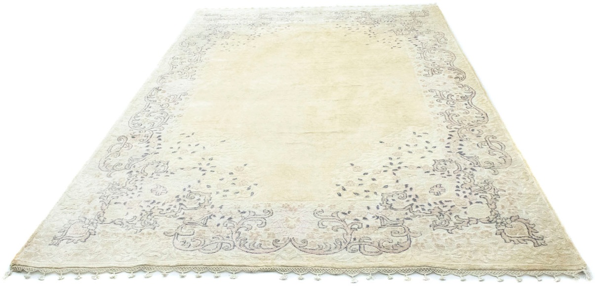 morgenland Teppich »Designer Teppich handgeknüpft grün«, rechteckig, 7 mm Höhe