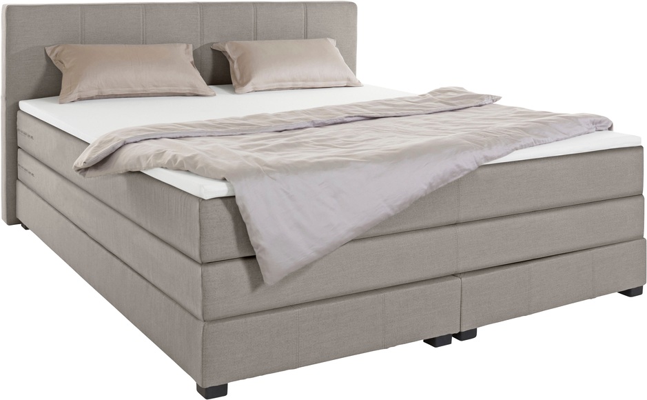 GOODproduct Boxspringbett »Peetu«, Taschenfederkern-Matratze, in 4 Breiten und 4 Farben, incl. Topper