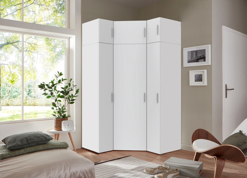Wimex Schranksystem »Münster«, (Spar-Set, 6tlg: Eckschrank+ 2 Schränke 30cm breit+ 3 Aufsatzmodule), Mehrzweckschrank
