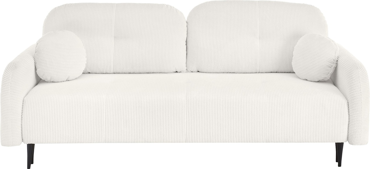 Leonique 2,5-Sitzer »BLAISE«, nachts: Schlafsofa (Liegefläche 140/200 cm) mit Bettkasten, tagsüber 3-Sitzer-Sofa mit trendigem Strukturbezug und Zier-und Rückenkissen.