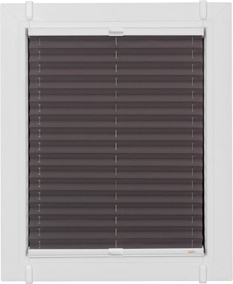 sunlines Plissee »One Size Style Crepe«, blickdicht, ohne Bohren, verspannt, Zubehörfarbe weiss, zum Klemmen