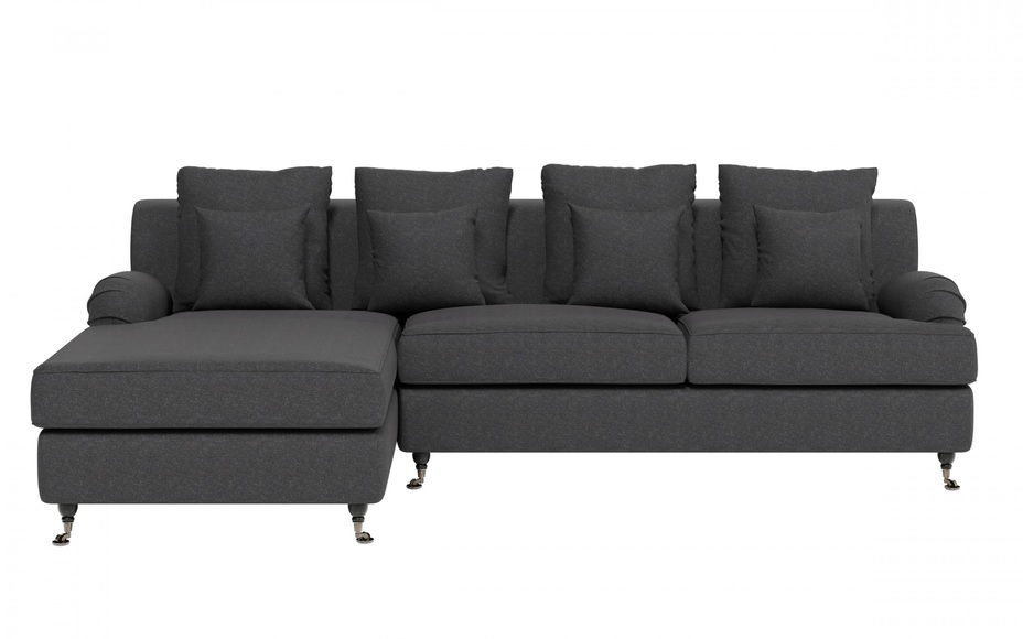 Guido Maria Kretschmer Home&Living Ecksofa »NORIN«, (2 St.), zwei Fussarten: vorne - Rollen, hinten - Holzfüsse