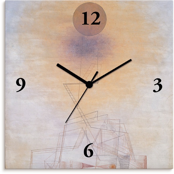 Artland Wanduhr »Grenzen des Verstandes. 1927«, lautlos, ohne Tickgeräusche, nicht tickend, geräuschlos - wählbar: Funkuhr o. Quarzuhr, moderne Uhr für Wohnzimmer, Küche etc. - Stil: modern
