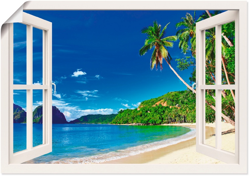 Artland Wandbild »Fensterblick Paradies«