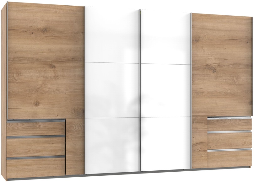Fresh To Go Schwebetürenschrank »Level«, mit Glastüren und Synchronöffnung