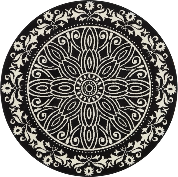 White Label - Teppich - 140 cm - Schwarz