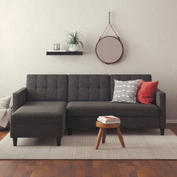 Dorel Home Ecksofa »Hartford«, mit Bettfunktion und Stauraum, Recamiere beidseitig montierbar