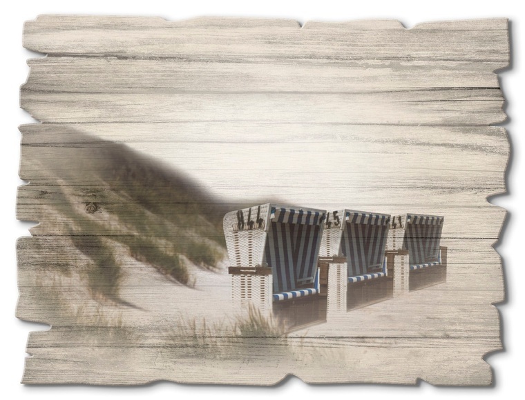 Artland Holzbild »Strandkörbe«