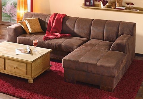 Home affaire Ecksofa »Falk«, mit Federkern und wahlweise mit Bettfunktion