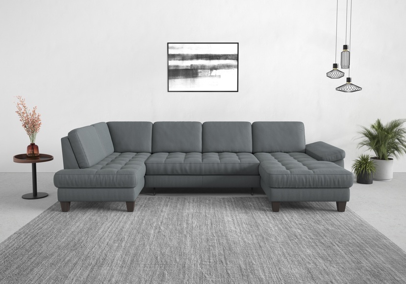 sit&more Wohnlandschaft, wahlweise mit Bettfunktion, Bettkasten, Sitztiefenverstellung