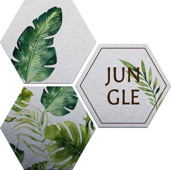 Alu-Dibond-Druck »Kvilis - Jungle« (Set)