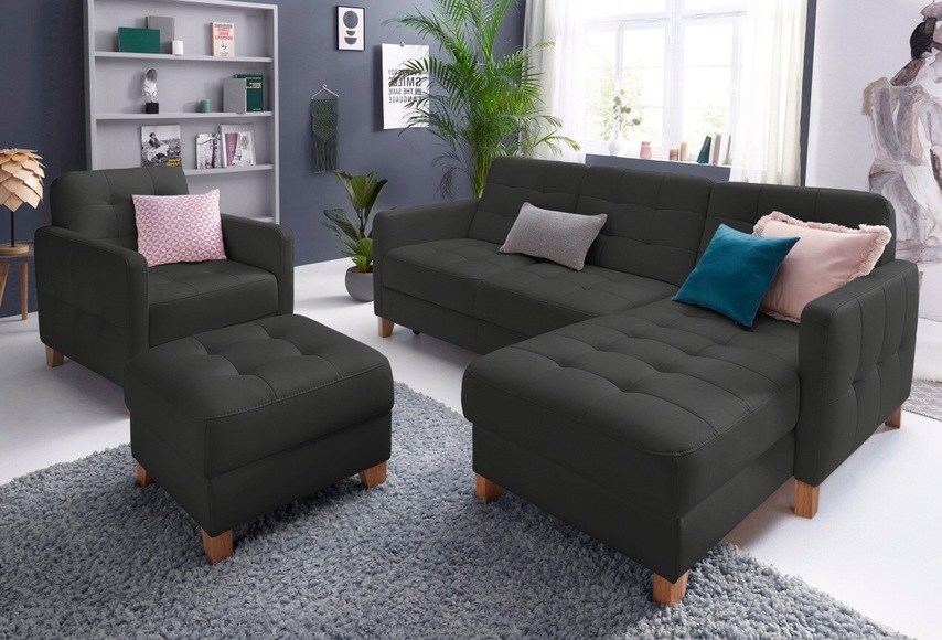 exxpo - sofa fashion Ecksofa, wahlweise mit Bettfunktion