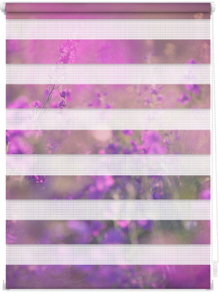 LICHTBLICK ORIGINAL Doppelrollo »Duo Rollo Motiv Blumenwiese«, Lichtschutz, ohne Bohren, freihängend, bedruckt
