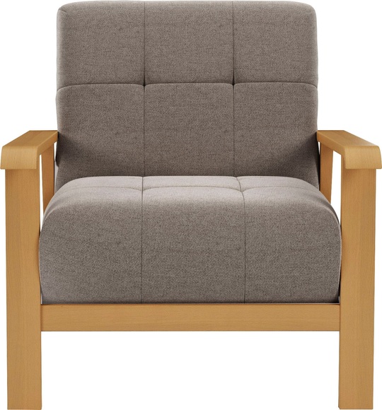 sit&more Sessel »Billund«, Armlehnen aus eichefarbigem Buchenholz, verschiedene Bezüge und Farben