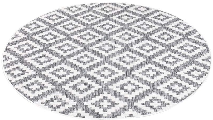 Carpet City Teppich »Outdoor«, rund, 5 mm Höhe, Wetterfest & UV-beständig, für Balkon, Terrasse, Wintergarten, Flachgewebe, auch in quadratischer Form erhältlich