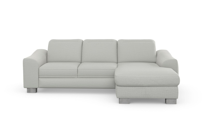 sit&more Ecksofa »Durness«, mit Federkern und hochwertigen Edelstahlfüssen, wahlweise mit Kopfteilverstellung, Bettfunktion und Bettkasten oder mit Bettfunktion und Bettkasten