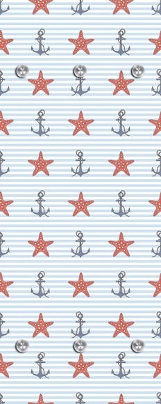 QUEENCE Handtuchhalter »Ocean«, Wandgarderobe mit 6 Haken, 50 x 125 cm