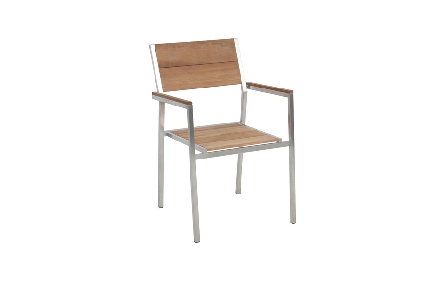 Testrut - Sessel San Diego - Silber und Hellbraun