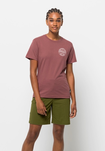 Jack Wolfskin Damen T-shirt aus Bio-Baumwolle Campfire T-Shirt Women XXL apple butter apple butter