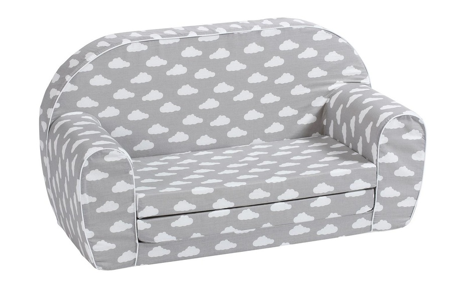 knorr® toys Kindersofa - Grey white clouds