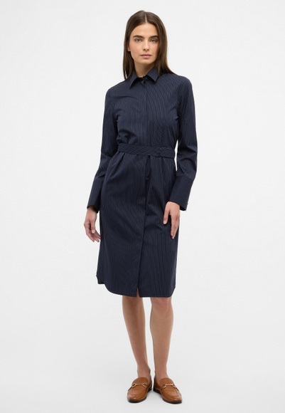 Blusenkleid in navy gestreift