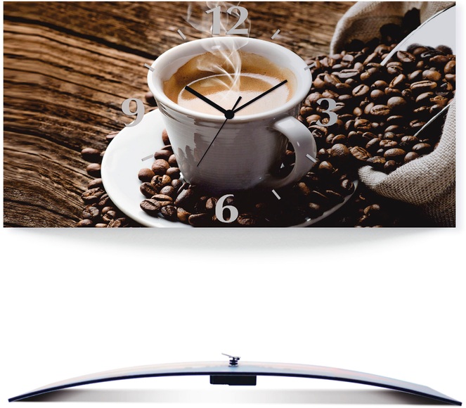 Artland Wanduhr »Heisser Kaffee - dampfender Kaffee«