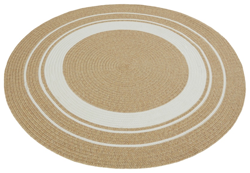 NORTHRUGS Teppich »Trenzado«, rund, Flachgewebe, Hand-Made Look, robust, pflegeleicht