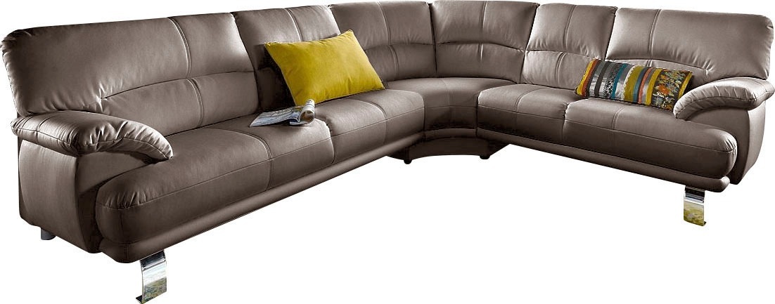 TRENDMANUFAKTUR Ecksofa, mit langem Schenkel