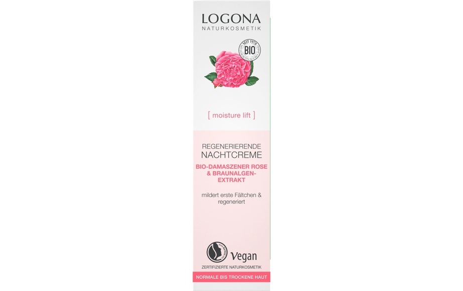 Logona Moinsture Lift Logona Moinsture Lift Regenerierende Nachtcreme Bio-Damaszener Rose 30.0 ml