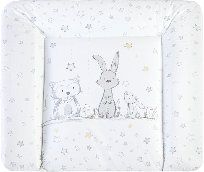 ZÖLLNER Wickelauflage Softy 75x85 cm Häschen und Eule