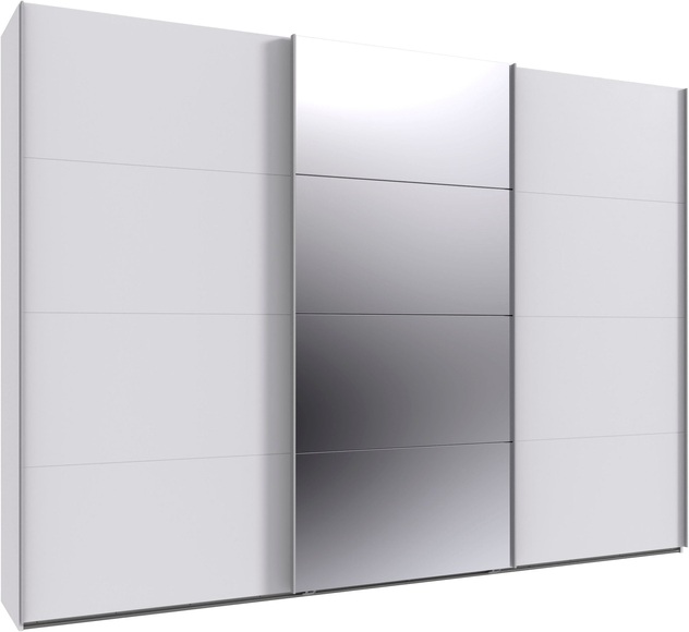Wimex Kleiderschrank »Mugano, Made in Germany, Lieferung bis in Deine Etage und Stellort«, (wähle Deine Ausstattung: Basic oder Premium!), 3 Schwebetüren, grosse Grössen, mit oder ohne Spiegel, Metallgriffe