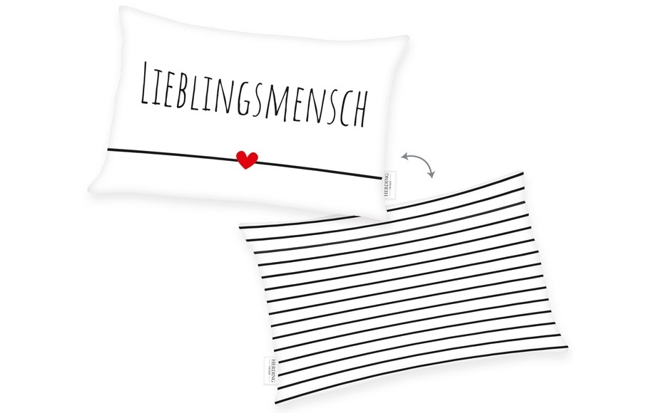 HERDING HOME Plüschkissen Lieblingsmensch 30 x 50 cm