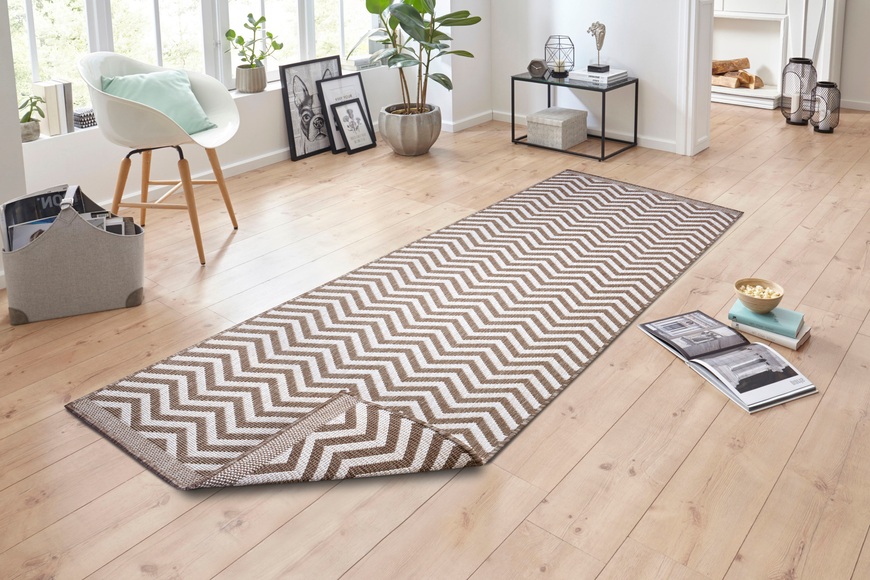 NORTHRUGS Läufer »Palma«, rechteckig, 5 mm Höhe, In-und Outdoor geeignet, Wohnzimmer, Balkon, Terrasse, Garten, Robust, Pflegeleicht, Flachgewebe, Wendbar