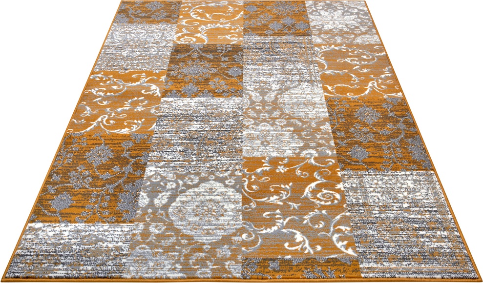 HANSE Home Teppich »Bloques«, rechteckig, 9 mm Höhe, Weicher Flor, Patchwork Design, ringsum gekettelt, strapazierfähig, pflegeleicht, Wohnzimmer, Schlafzimmer, Büro, aus der EU
