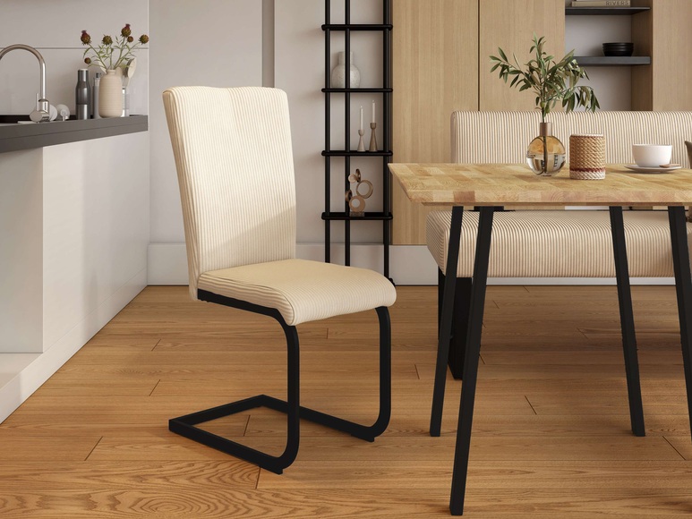 Home affaire Eckbankgruppe »Oliver«, (Set, 4 tlg.), Eckbank mit Wellenunterfederung im Sitz, Tisch Massiv Eiche