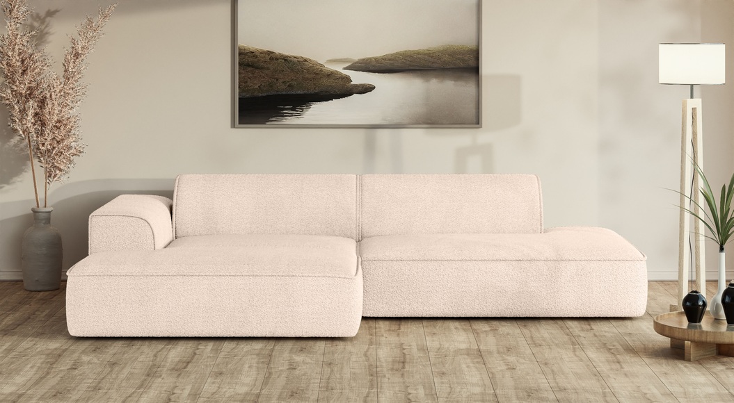 exxpo - sofa fashion Ecksofa »Billund modernes Designsofa, bequem und elegant, Breite 294cm, L-Form« modern, L-form, Wellenfedern, inklusive 2x Nierenkissen