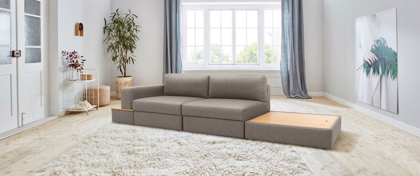 andas Sofa »Familienzeit«, (5 St.), Modulsofa, Module auch einzeln, unendlich erweiterbar, flexibel stellbar