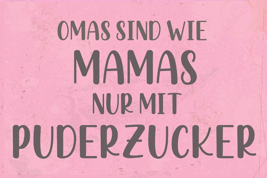 queence Metallbild »Puderzucker III«, Sprüche, (1 St.)