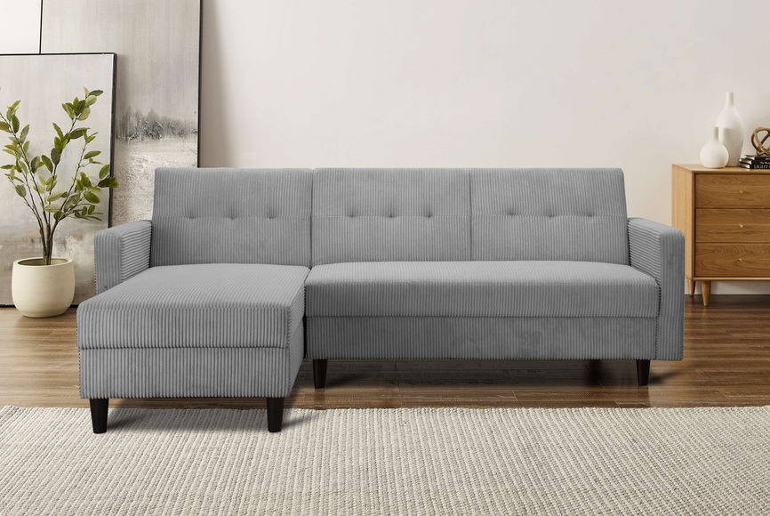 Dorel Home Ecksofa »Hartford«, mit Bettfunktion und Stauraum, Recamiere beidseitig montierbar