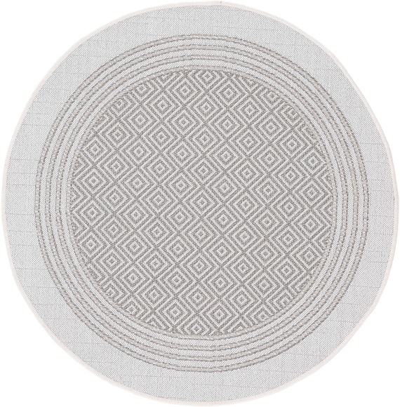 carpetfine Teppich »Boho 103«, rund, 4 mm Höhe, robustes Flachgewebe, Sisal Optik, In- und Outdoor geeignet, Wetterfest und UV-beständig für Balkon, Terrasse, Garten, Aussenbereich,Wohnzimmer, Schlafzimmer