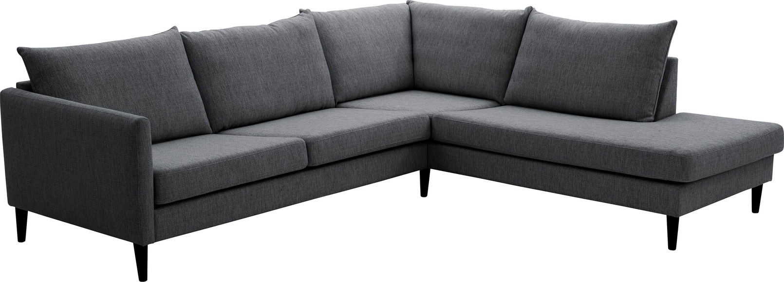 ATLANTIC home collection Ecksofa »Rekvik«, mit Wellenunterfederung, mit Massivholzfüssen