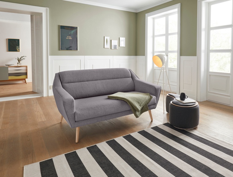 andas 2-Sitzer »Bille«, mit Naht im Rückenkissen und Eiche-Beinen, Design by Morten Georgsen